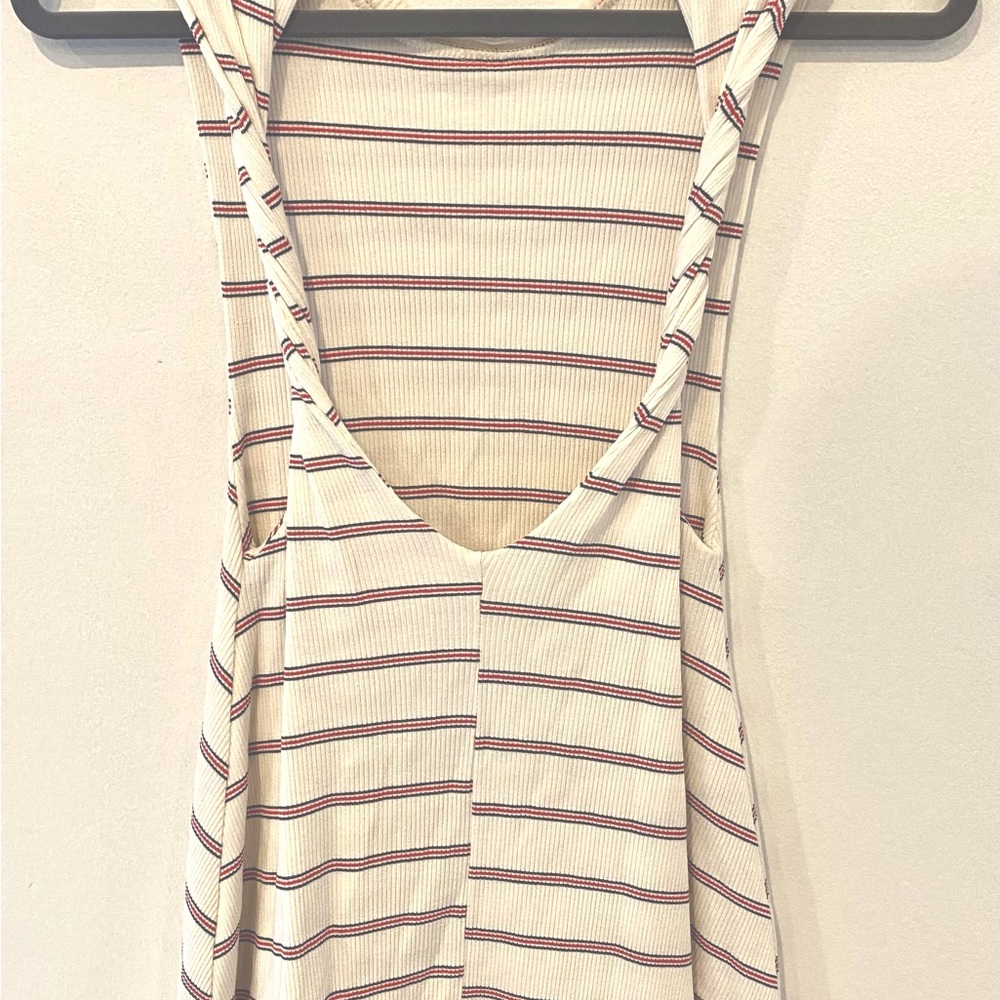Women Audrey 3+1 dress size Small in White with blue and red stripes